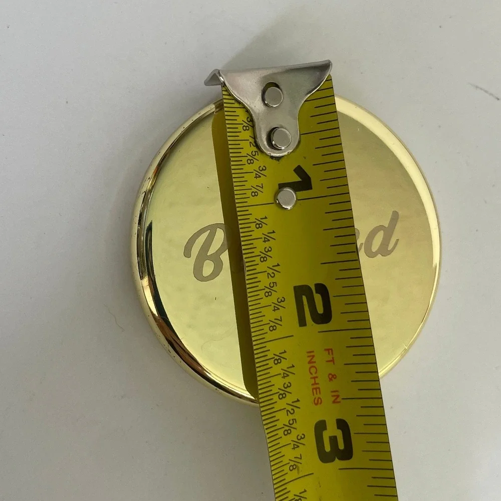 Swarovski Yellow Hand Mirror plus Compact Mirror Set Blessed Gold Rhinestone 3pc